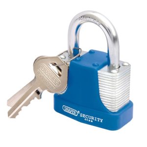 Draper 64181 44mm Laminated Steel Padlock and 2 Keys Best Quality