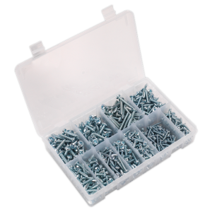 Sealey AB063STPH Self Tapping Screw Assortment DIN 7981CZ 700pc Pan Head Pozi Zinc New Arrivals