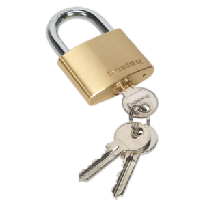 Sealey PL102 Brass Body Padlock 50mm Shop New