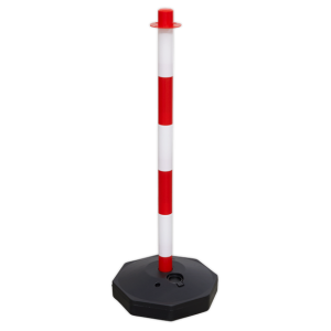 Sealey RWPB01 Red/White Post with Base Featured