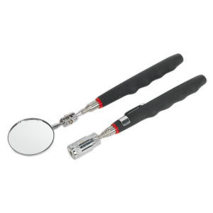 Sealey S0941 Telescopic Magnetic LED Pick-Up Tool & Inspection Mirror Set 2pc Premium